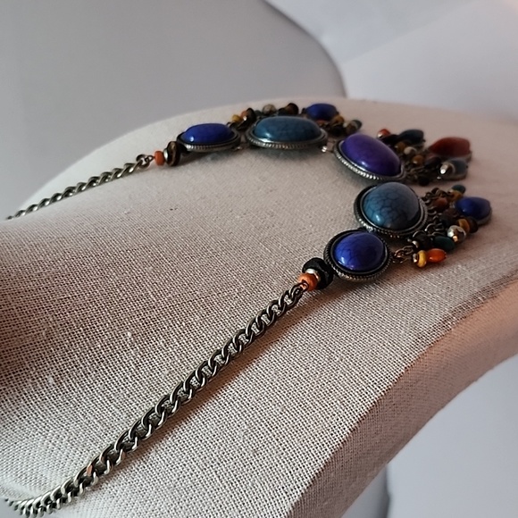 Ruby Rd Colorful Faux Marbled Cabochon Necklace - Picture 4 of 12